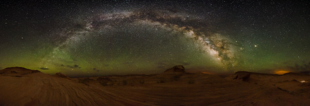 Milky Way and Airglow